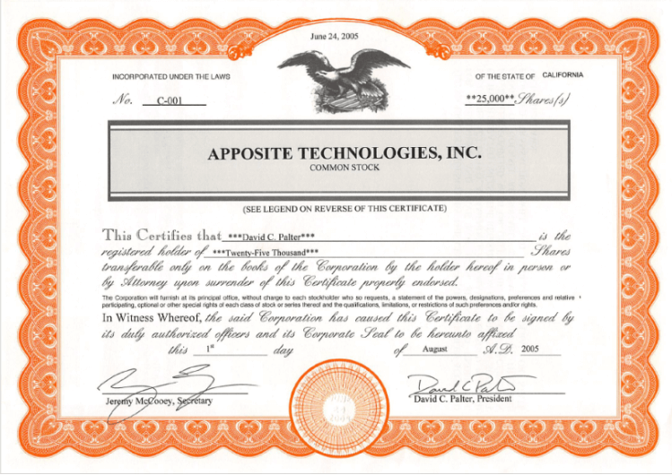 Certificate of Formation