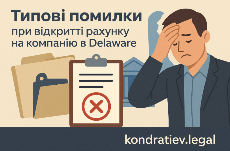 Типові помилки при відкритті рахунку на компанію в США