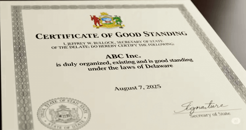 Certificate of Good Standing