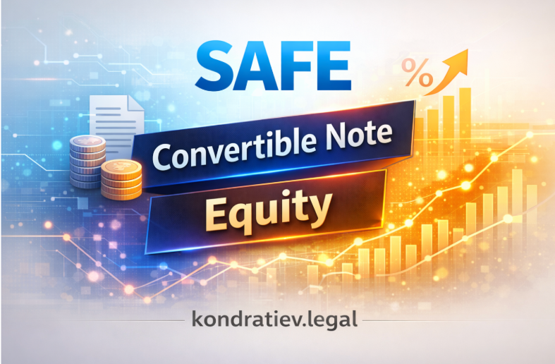 Типи інвестиційних угод:  SAFE, Convertible Note, Equity